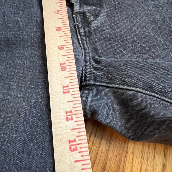 Levi’s Jeans Womens 28 Premium 501 Button Fly Distressed Faded Black - Picture 11 of 13